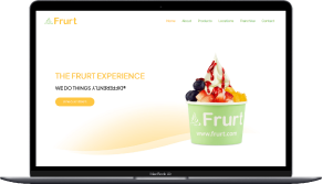Frurt Frozen Yogurt Franchise Website Design