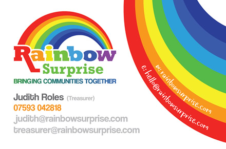 Business Card Artwork Design For Rainbow Surprise