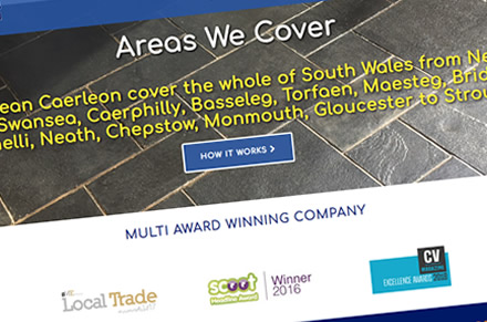 Website Design For Splash Clean Caerleon
