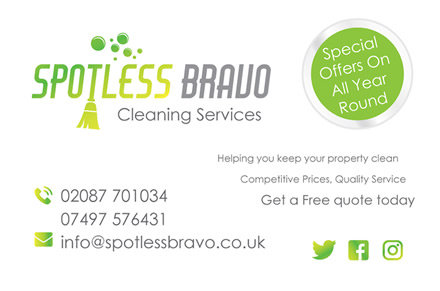Business Card Artwork Design For Spotless Bravo
