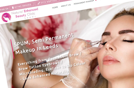 Website Design For Natural Enhanced Beauty Clinic