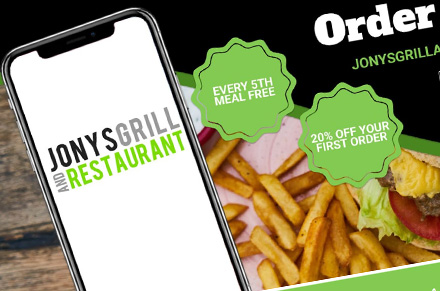 Website Design For Jonys Grill And Restaurant
