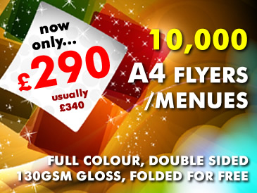 10,000 A4 Flyers Double Sided Printed