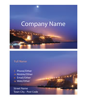 Purple Lights Business Card Template
