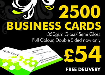 2500 Business Cards, Full Colour Double Sided